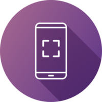 Scan icon in flat illustration. Smartphone signs illustration. png