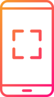 Scan Symbol im Gradient Farben. Smartphone Zeichen Illustration. png