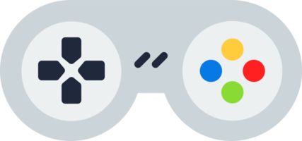 Joystick icon in flat illustration. Controller signs illustration. png