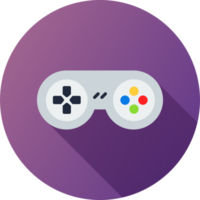 Joystick icon in flat illustration. Controller signs illustration. png