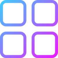 Main Speisekarte Symbol im Gradient Farben. Anwendung aufführen Zeichen Illustration. png