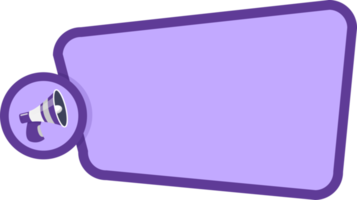 Megaphone with blank speech bubble for advertisement. Speech bubble illustration. png