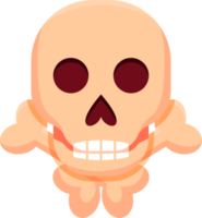 Halloween element illustration with skull shape. png