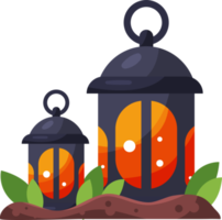 Halloween element illustration with lantern. png