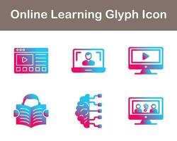 Online Learning Vector Icon Set