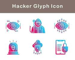 conjunto de iconos de vector de hacker