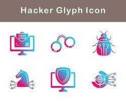 conjunto de iconos de vector de hacker