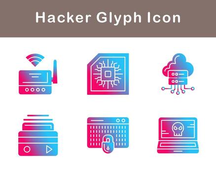 Hacker Vector Icon Set
