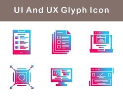 ui y ux vector icono conjunto