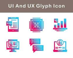 ui y ux vector icono conjunto