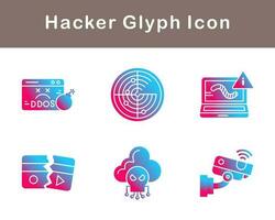 conjunto de iconos de vector de hacker