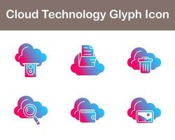 Cloud Technology Vector Icon Set