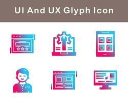 ui y ux vector icono conjunto