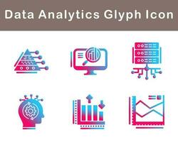 datos analítica vector icono conjunto