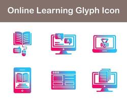 Online Learning Vector Icon Set