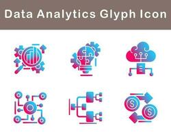 datos analítica vector icono conjunto