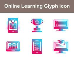 Online Learning Vector Icon Set