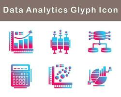 datos analítica vector icono conjunto