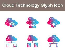 Cloud Technology Vector Icon Set