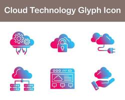 Cloud Technology Vector Icon Set