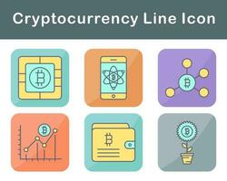 Bitcoin And Cryptocurrency Vector Icon Set