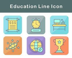 conjunto de iconos de vector de educación