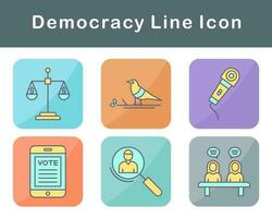 democracia vector icono conjunto