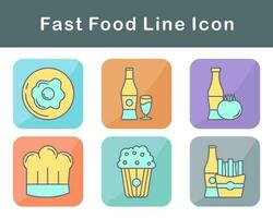 Fast Food Vector Icon Set