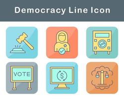 democracia vector icono conjunto