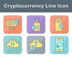 bitcoin y criptomoneda vector icono conjunto