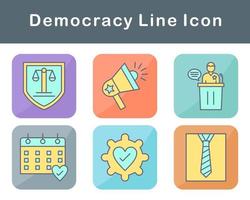 democracia vector icono conjunto