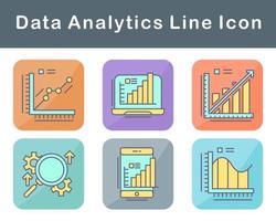 datos analítica vector icono conjunto