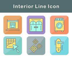 interior vector icono conjunto