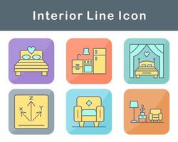 interior vector icono conjunto