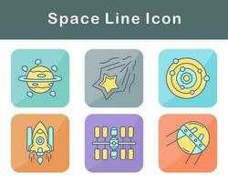 espacio vector icono conjunto