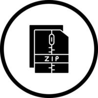 icono de vector de archivo zip