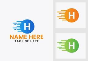 Letter H Technology Logo Design Template. Modern Logotype Symbol vector