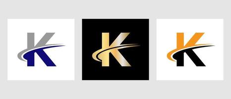 Initial Monogram Letter K Logo Design. K Logotype Template vector