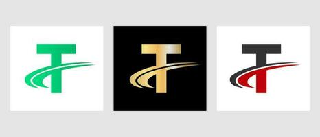 Initial Monogram Letter T Logo Design. T Logotype Template vector