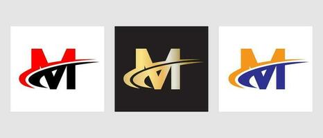Initial Monogram Letter M Logo Design. M Logotype Template vector