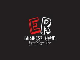 Minimalist Er Letter Logo, Unique Er Colorful Logo For Baby Shop vector