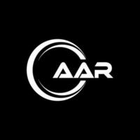 aar letra logo diseño en ilustración. vector logo, caligrafía diseños para logo, póster, invitación, etc.