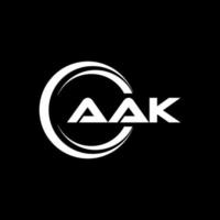 AAK letter logo design in illustration. Vector logo, calligraphy designs for logo, Poster, Invitation, etc.