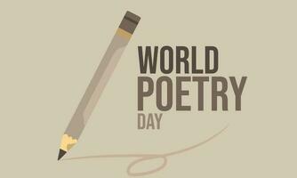 World Poetry Day. Holiday concept. Template for background, banner, card, poster vector