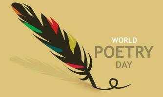 World Poetry Day. Holiday concept. Template for background, banner, card, poster vector