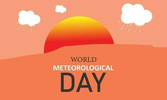 world meteorological day. for greeting card, poster, banner, template vector