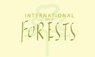 International Day of Forests. Holiday concept. Template for background, banner, card, poster vector