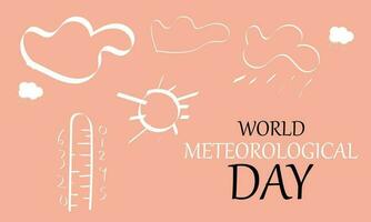 world meteorological day. for greeting card, poster, banner, template vector