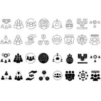 Development vector icon set. Team illustration sign collection. progress symbol. Business logo.