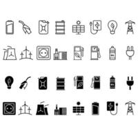 Energy icon vector set. power  illustration sign collection. electricity symbol.